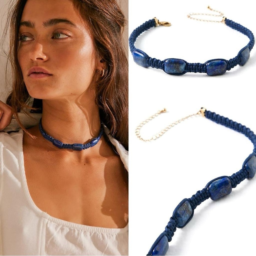 Free People Sweet Carolina Choker Necklace Blue Lapis
NWT